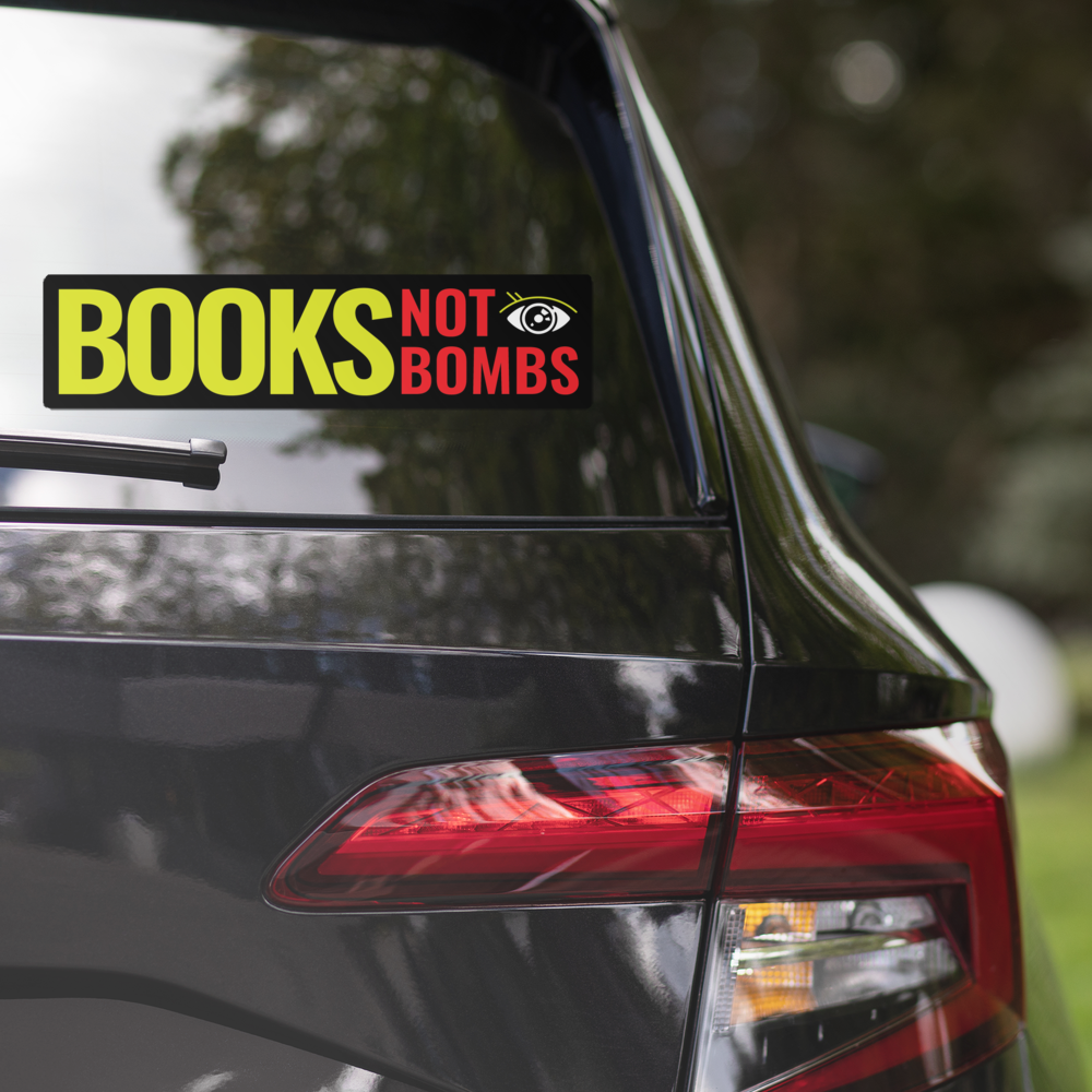 BOOKS Not Bombs Bumper Sticker